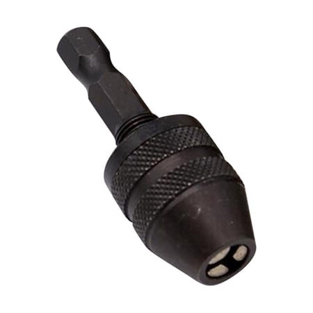 ETEREAUTY Plated Silver Aluminum Alloy Keyless Drill Chuck Converter for Mixing Drill Bits Use