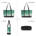 thumbnail image 6 of FORMRS Canvas Laptop Tote Bag for Women with 15.6" Computer Compartments Shoulder Handbag, Green and White Pattern, 6 of 7