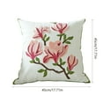 thumbnail image 5 of Muecwrye 18x18 Throw Pillow Covers Rural Style Embroidered Pillow Cover Living Room Sofa Cushion Small and Fresh Plants Flowers Pattern Pillowcase, 5 of 5