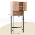 thumbnail image 3 of Costway Over The Toilet Storage Cabinet Free Standing Toilet Rack with Adjustable Shelf Natural, 3 of 10