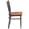 thumbnail image 2 of HERCULES Series Clear Coated Ladder Back Metal Restaurant Chair - Cherry Wood Seat, 2 of 6