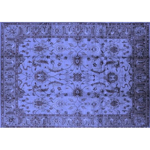 Ahgly Company Indoor Rectangle Oriental Blue Traditional Area Rugs, 2' x 3'
