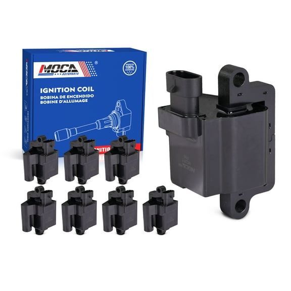 MOCA AUTOPARTS 8x Ignition Coils Fit for 2002-2005 Cadillac Escalade 5.3L & 1999-2006 Chevrolet Silverado 1500 4.3L 4.8L 5.3L & 1999-2004 GMC Sierra 2500 6.0L & 2004-2007 Hummer H2 6.0L