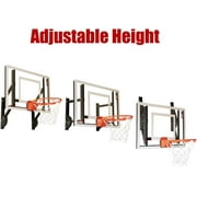 RAMGOAL Adjustable Indoor Mini Basketball Hoop and Ball, Wall-Mounted, Durable Breakaway Rim