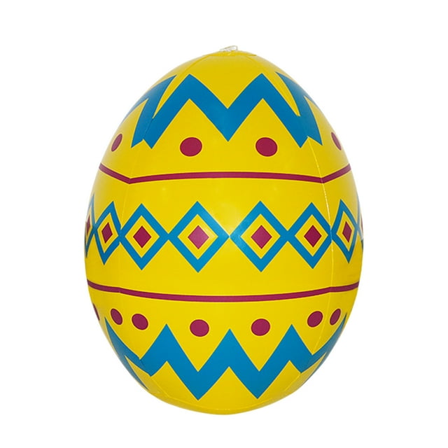 SIYTUAU Inflatable Eggs Pvc Inflatable Easter Eggs Easter Inflatables Decoration Pvc Material 35 X 27 X 27 Cm Size Bright Patterns For Indoor Outdoor Party Decor Festive Display B