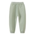 thumbnail image 4 of TZEWGL 3 Multi Packs Set Autumn Solid Elastic Waist Sweat Pants For Children Straight Bottoms Trousers For Girl size 3-4T, 4 of 4
