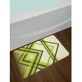 thumbnail image 2 of Abstract Bath Mat, Geometric Trippy Diamond Shape Bands in Different Shade Illustration, Non-Slip Plush Mat Bathroom Kitchen Laundry Room Decor, 29.5 X 17.5 Inches, Army Fern and Lime Green, Ambesonne, 2 of 2