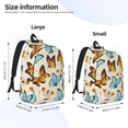 thumbnail image 4 of Daiia Butterflies Vintage Canvas Backpack for Men and Women ,Hiking Backpack,Travel Laptop Bag for School,Large Capacity Backpack, 4 of 8