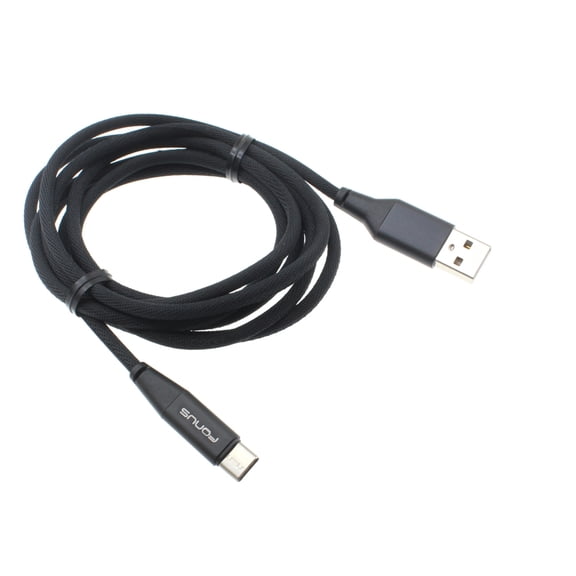 6ft Long Cotton Braided USB Type-C Cable Sync Wire M5W for Razer Phone 2 - RED Hydrogen One - Samsung Galaxy Tab S3 9.7 S9  S9, S8  S8, active S10e S10  S10 5G Note9 Note8 A9 - Sonim XP3