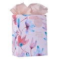 thumbnail image 3 of Heartfelt Gift Bag Set W/Tissue Paper Never Give Up Ever Floral Design, Pink Petals, Medium (Other), 3 of 4