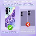 thumbnail image 2 of Avocase Compatible with Magnetic for Samsung Galaxy S26 Ultra Case with Invisible Ring Stand,Rugged Slim Shockproof Marble Pattern Design Case for Women Men Girls,Purple Marble, 2 of 8