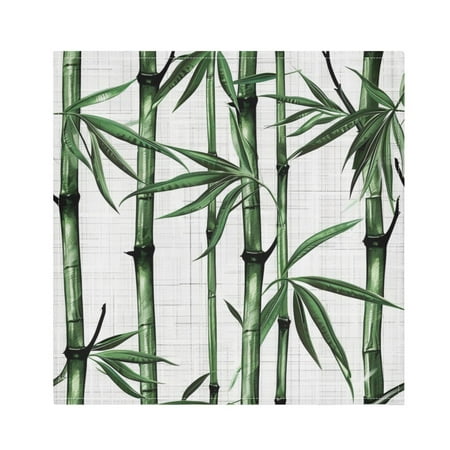 

JSTEL Green Bamboos Cloth Napkins Set of 4 20x20 Inch Washable and Reusable Napkin for Decoupage Dinner Party Everyday Use
