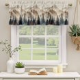 thumbnail image 2 of Tan Forest Curtain Valances for Windows, Kitchen Valance Window Treatments Panel 2 Pack, Trees Woods Vintage Natural Watercolor Rod Pocket Short Curtains for Bathroom Bedroom 42 x 18 Inch, 2 of 8