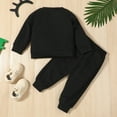 thumbnail image 4 of Kogui Baby Boy Outfits Fall Boy Clothes Two Piece Sweatshirt Fall Winter Pullover Top+Pants Outfit Set for Kids Size 18 24 Months (Black,18-24 Months), 4 of 4