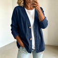thumbnail image 2 of CAIXIA Denim Cardigan for Women Lightweight Jean Jacket V Neck Classic Button Front Breathable Stretch Relaxed Fit Casual, 2 of 5