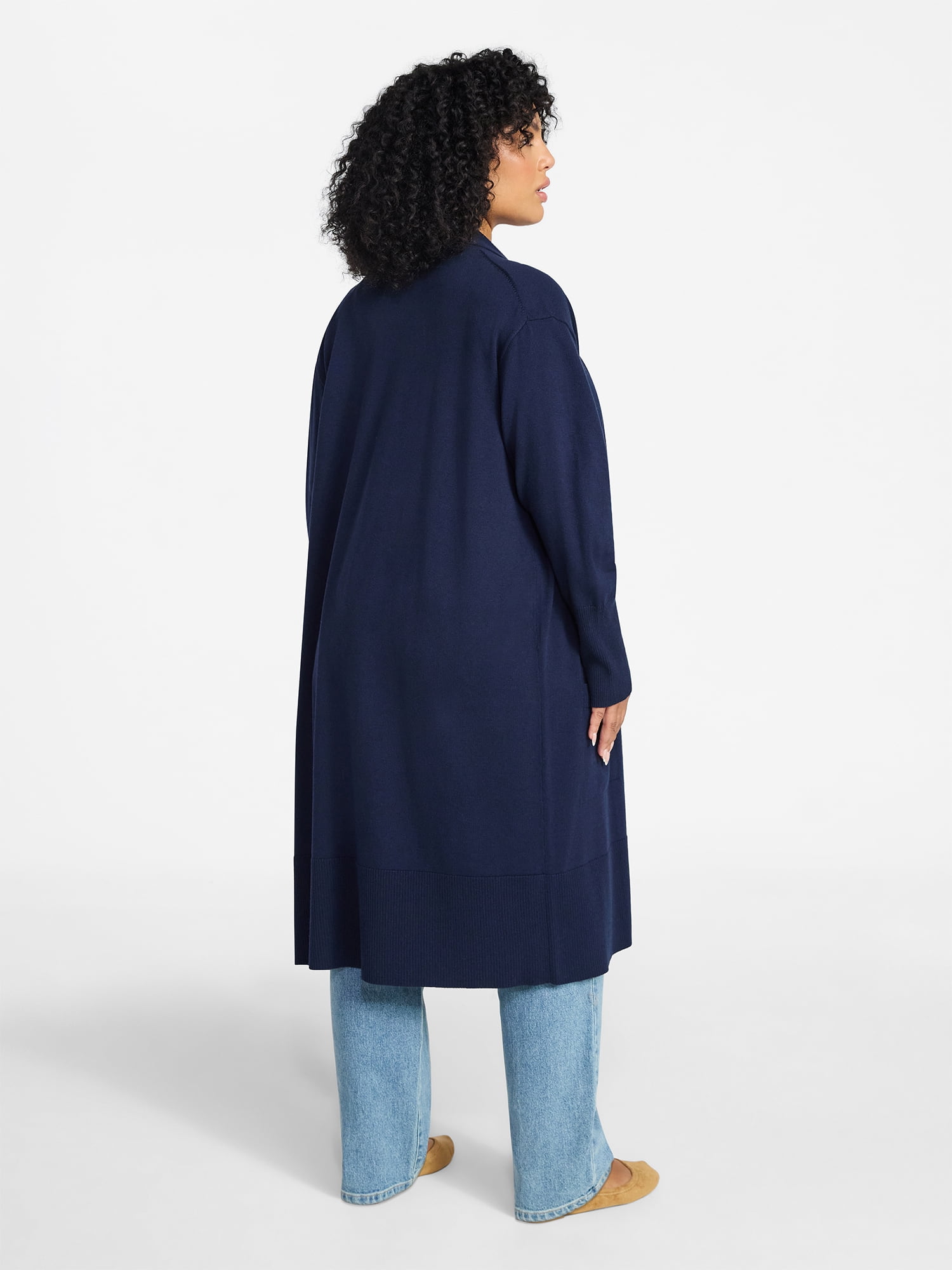 Terra & Sky Women's Plus Size Core Duster Cardigan, Sizes 0X-4X