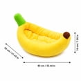 thumbnail image 3 of Cute Banana Shaped Dog Cat Bed, Soft Plush Pet Mattress with Raised Sides, Funny Pet Bed for Small Medium Pets Indoor Use, 3 of 6