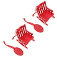 thumbnail image 3 of Ornement en Mémoire de Chaise Berçante en Bois Rouge 2 Pcs 3.3X3.1X2.8In, 3 of 8