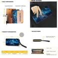 thumbnail image 2 of TSOVTHRID Sea Turtle Tropical Floral Print Handbag and Wallet Set Womens Tote Bag with Matching Wristlet Wallet Pu Leather Top Handle Handbag Starry Sky Satchel Purse for Shopping Walking, 2 of 7