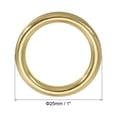 thumbnail image 2 of Uxcell Brass O Ring, 4 Pack 1" Inner Dia Solid Brass Round Ring for Leather Craft Purse, 2 of 6