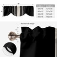 thumbnail image 6 of Black Beige Striped Tie Up Valance Curtains for Windows, Kitchen Curtains Window Treatments, Modern Farmhouse Retro Lines Short Window Shades Valances for Bedroom Bathroom Cafe 42"x18", 6 of 8