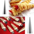 thumbnail image 2 of Molde para croissant de tubo danés cónico de acero inoxidable de 8 piezas, pan en espiral, herramientas para hornear danesas de tubo en espiral grande (2 tamaños), 2 of 4