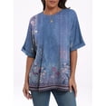 thumbnail image 6 of ANRABESS Womens Tops Oversized T Shirts for Women Short Sleeve Crewneck Casual Loose Basic Tee Shirt Trendy Summer Fashion Clothes Flower Print 3X-Large, 6 of 8