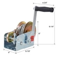 thumbnail image 4 of S-HOME 2000LBS Hand Winch, 26FT Blue Strap, Dual-Speed 4:1/2.4:1 Gear, Two-Way Ratchet for Trailer, Boat, ATV, 4 of 11