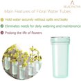 thumbnail image 4 of Tubos de agua florales Tubos de agua de plástico de 1,6 pulgadas para viales de flores florales con tapas para decoración de arreglos florales (verde, 20 piezas), 4 of 5