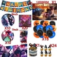 thumbnail image 2 of Decoración de fiesta de cumpleaños con temática de Monster King, vajilla desechable, taza, plato, servilleta, mantel, globo 3D para niños, navidad, 2 of 5