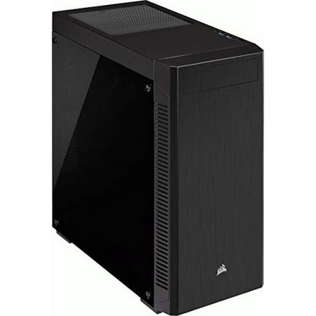 Corsair 110R Computer Case - Mid-tower - Black - Steel, Plastic, Tempered Glass - 5 x Bay - 1 x 4.72