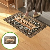 BGZLEU Door Mat Welcome Mat, Heavy Duty Door Mat 31.5 x 19.7 Inch Front Door Mat Rug Doormat for Outdoor Entrance Home Non-Slip Rubber Rug for Front Door, Outside, Entryway, Patio (Yellow Welcome)