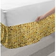thumbnail image 2 of Egyptian Bed Skirt, Colorful Hieroglyphics on Papyrus Old Paper Style Background Cairo Culture, Elastic Bedskirt Dust Ruffle Wrap Around for Bedding Decor, 4 Sizes, Multicolor, by Ambesonne, 2 of 2