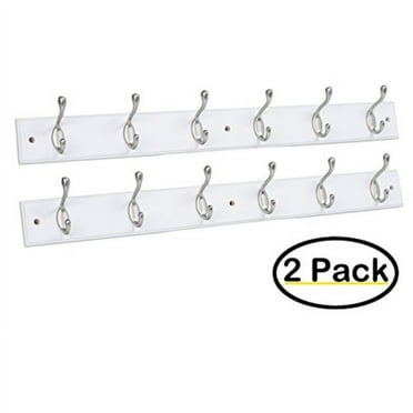 BirdRock Home Hook Coat and Hat Rack - 2 Pack - 6 Hooks - 27"