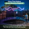 thumbnail image 5 of Joyberri trampoline for kids with trampoline net, add-on LED lights, and sprinklers, 12-ft, Black, 5 of 11