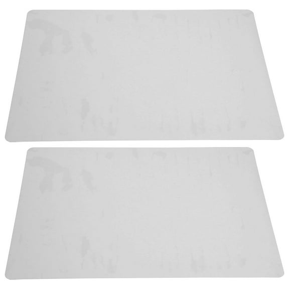 2 Pcs Placemats Silicone Table Pad Desktop Decor Washable Non-slip Dining Western