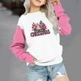 thumbnail image 2 of Uxgjfwu Christmas Sweatshirt for Girls Raglan Sleeve Crewneck Shirts Sweatshirt Kids Long Sleeve Shirts Big Girls Pullover Tops, 2 of 6