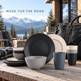 thumbnail image 6 of Homienly Shatterproof Dinnerware Set, 12-Piece Wheat Straw Tableware for 3, Plates Bowls & Cups, Lightweight Reusable Dishes, Microwave & Dishwasher Safe, Everyday Meals, Grey Stone, 6 of 8
