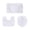 A, variant on Non Slip Bathroom Rug Set 3 Piece Solid Color Shaggy Bath Mat and U Shaped Toilet Rug for Modern Restroom Decor White