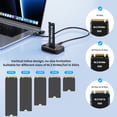 thumbnail image 4 of M.2 NVMe SATA SSD Enclosure, USB 3.2 Gen 2 10Gbps SSD Adapter for M.2 NVMe SATA M-Key B+M Key SSD and 2.5 inch SATA HDD SSD, External Hard Drive Reader Supports 2230 2242 2260 2280 22110, 4 of 6
