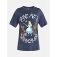 thumbnail image 5 of Alice in Wonderland Women's Washed Graphic Tee with Short Sleeves, Sizes XXS-XXL, 5 of 5
