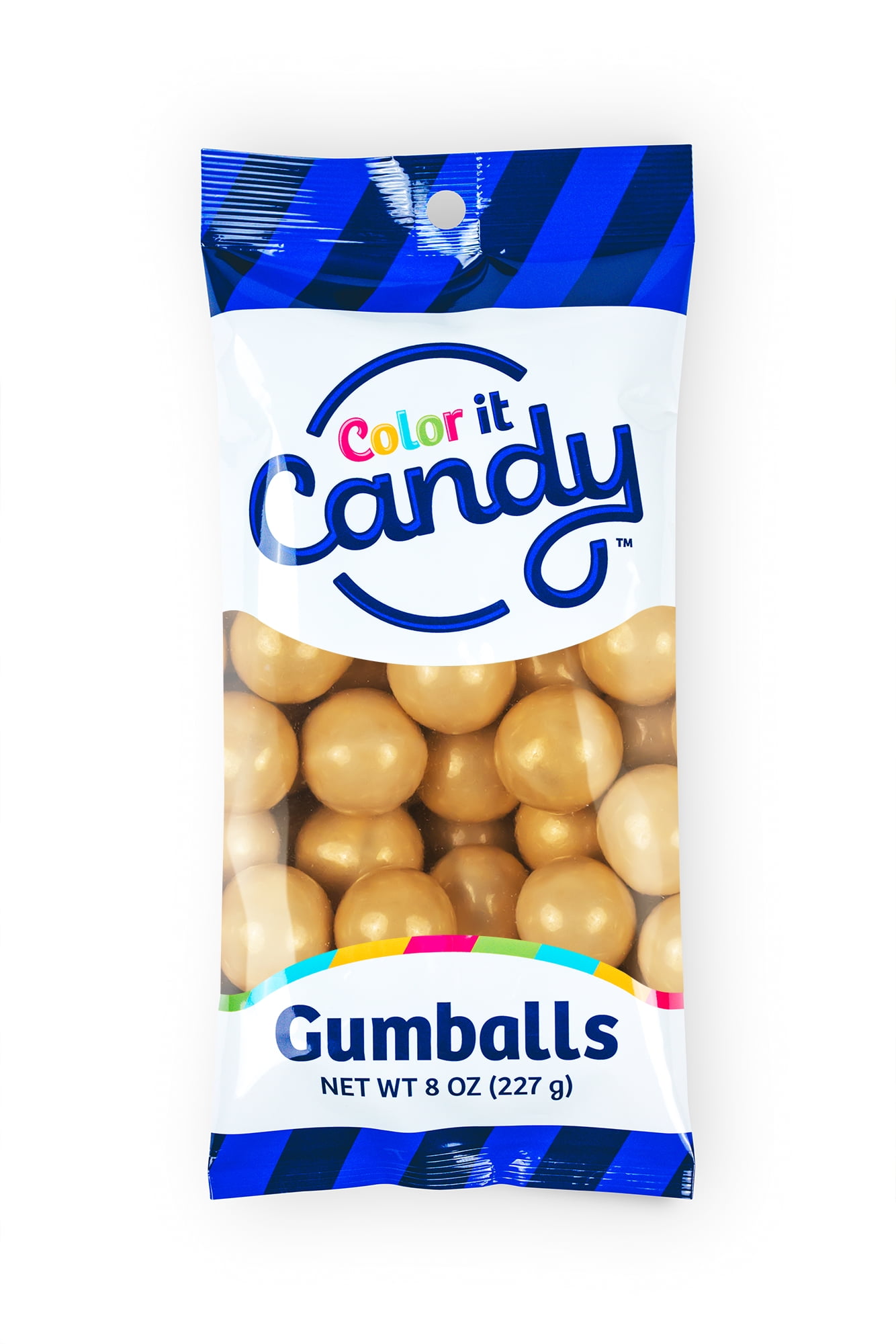 Color It Candy Gold Decorative Candy Buffet Gumballs, 8 oz