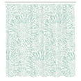 thumbnail image 2 of Ambesonne Botanic Shower Curtain, Vintage Floral Pattern Art, 69"Wx84"L, Pale Seafoam, 2 of 4