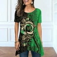 thumbnail image 2 of Birdeem T-Shirt d'Été Décontracté Confortable Imprimé Aguichant Col Rond Manches Courtes pour Femmes, 2 of 6