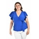 thumbnail image 4 of Blusa manga mariposa Roman Fashion /Tallas Extras, 1840 (Azul rey) azul 36, 4 of 6