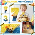 thumbnail image 2 of Goleeg Construction Birthday Candle - Digger Birthday Candles Numbers, Number 7 Birthday Candles, Yellow & Blue Construction Party Decorations, Excavator Birthday Decorations for Party Celebration, 2 of 6