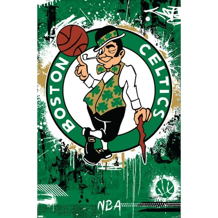 NBA Boston Celtics - Maximalist Logo 23 Wall Poster, 22.375" x 34"