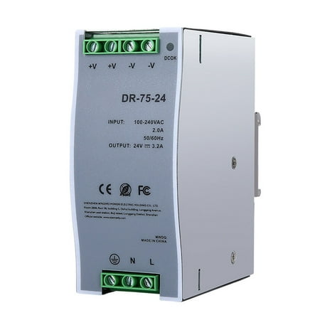 

DR-75-24 75W Single Output rail power supply 24V Din Rail Switching Power Supply