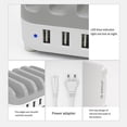 thumbnail image 2 of [Estándar Blanco Del Reino Unido] Estación Carga USB Base Carga Rápida 5 Puertos Adecuada para Múltiples Dispositivos Compatible Con Apple IPad IPhone Android (Blanco Reino Unido), 2 of 9