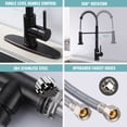 thumbnail image 2 of Wowow Stainless Steel Single Handle Pull Down Sprayer Kitchen Faucet in Oil Rubbed Bronze, 2 of 8